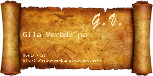 Gila Verbéna névjegykártya